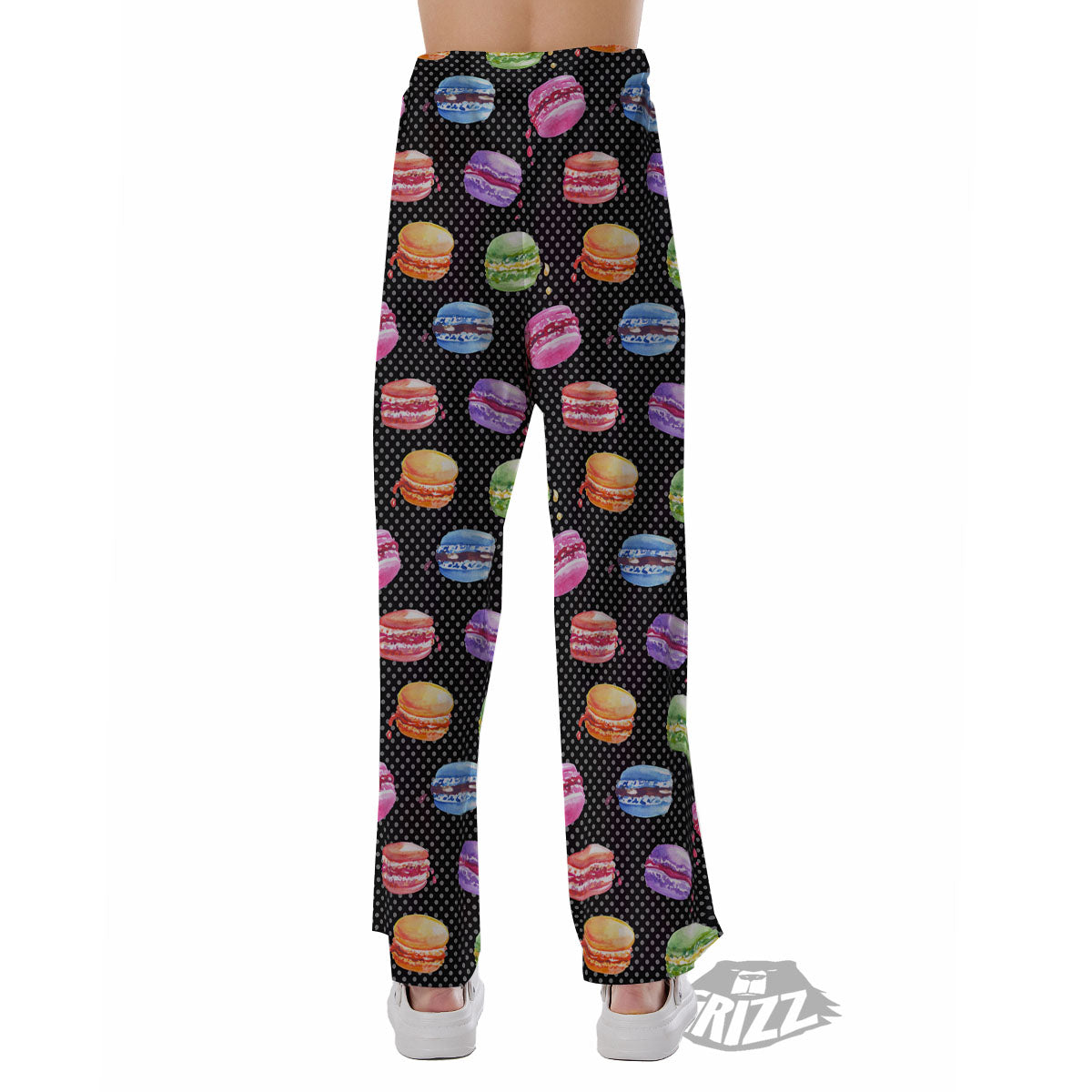 Macaron Polka Dot Print Pattern Pajama Pants-grizzshop