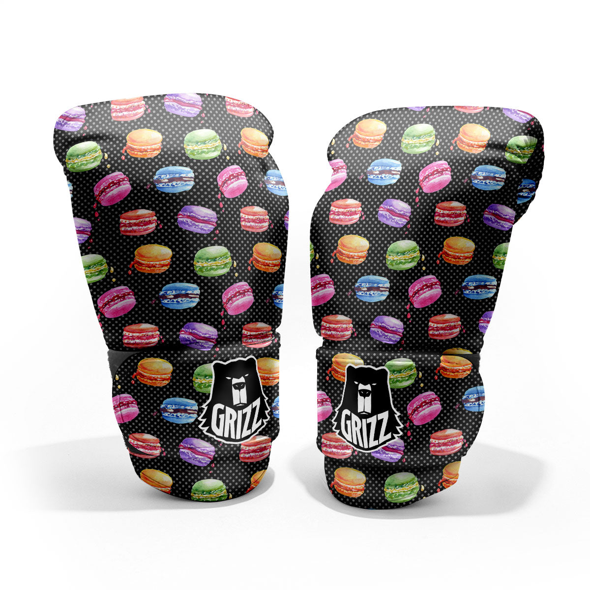Macaron Polka Dot Print Pattern Pro Boxing Glove