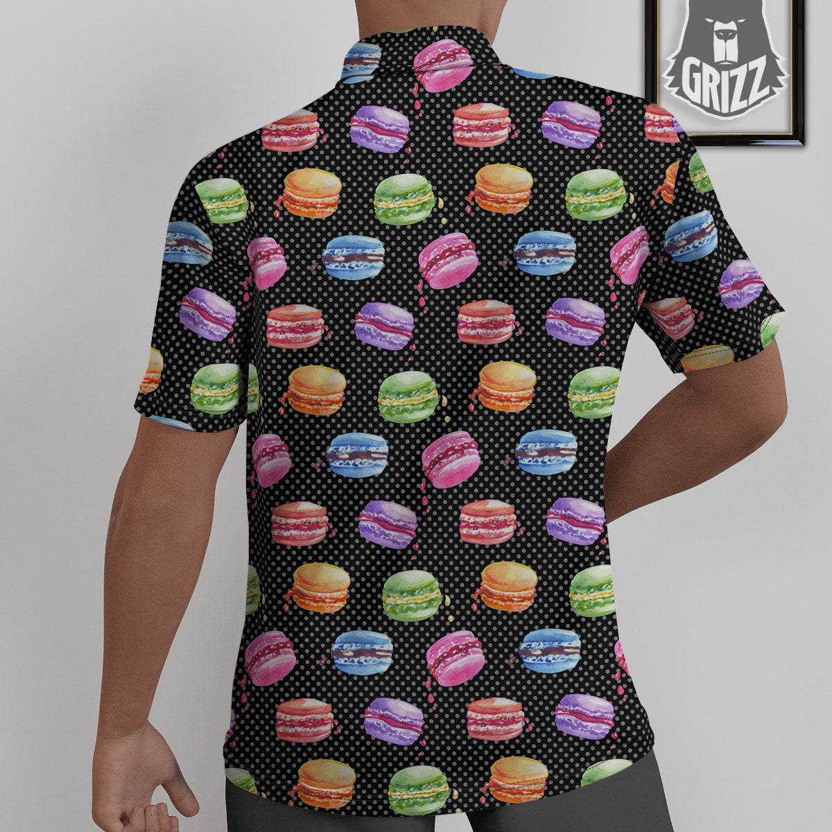 Macaron Polka Dot Print Pattern Untucked Shirts-grizzshop