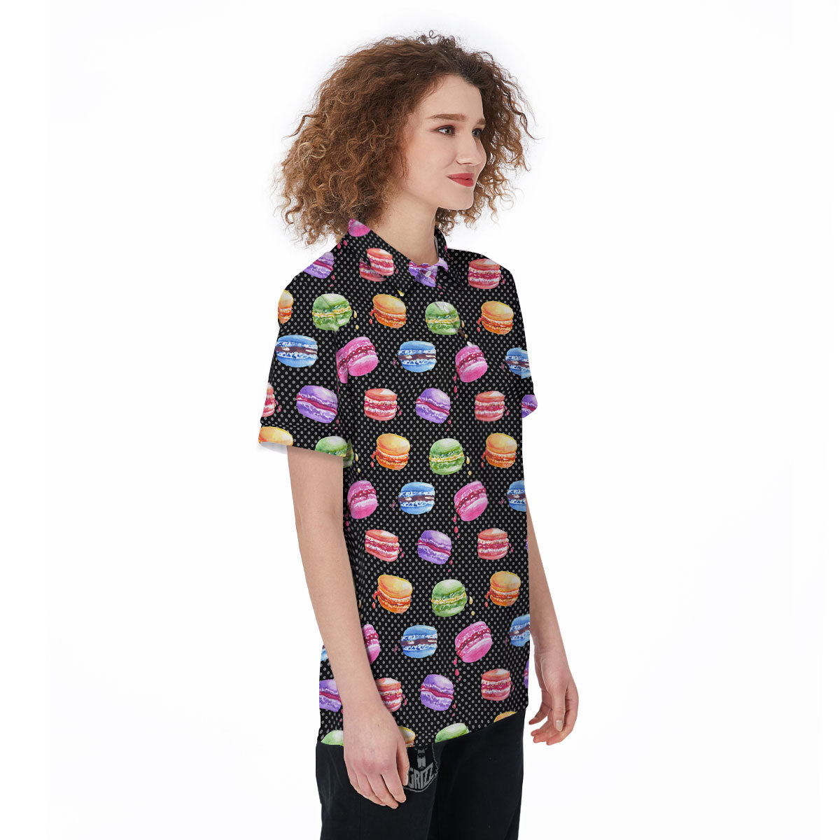 Macaron Polka Dot Print Pattern Women's Golf Shirts-grizzshop