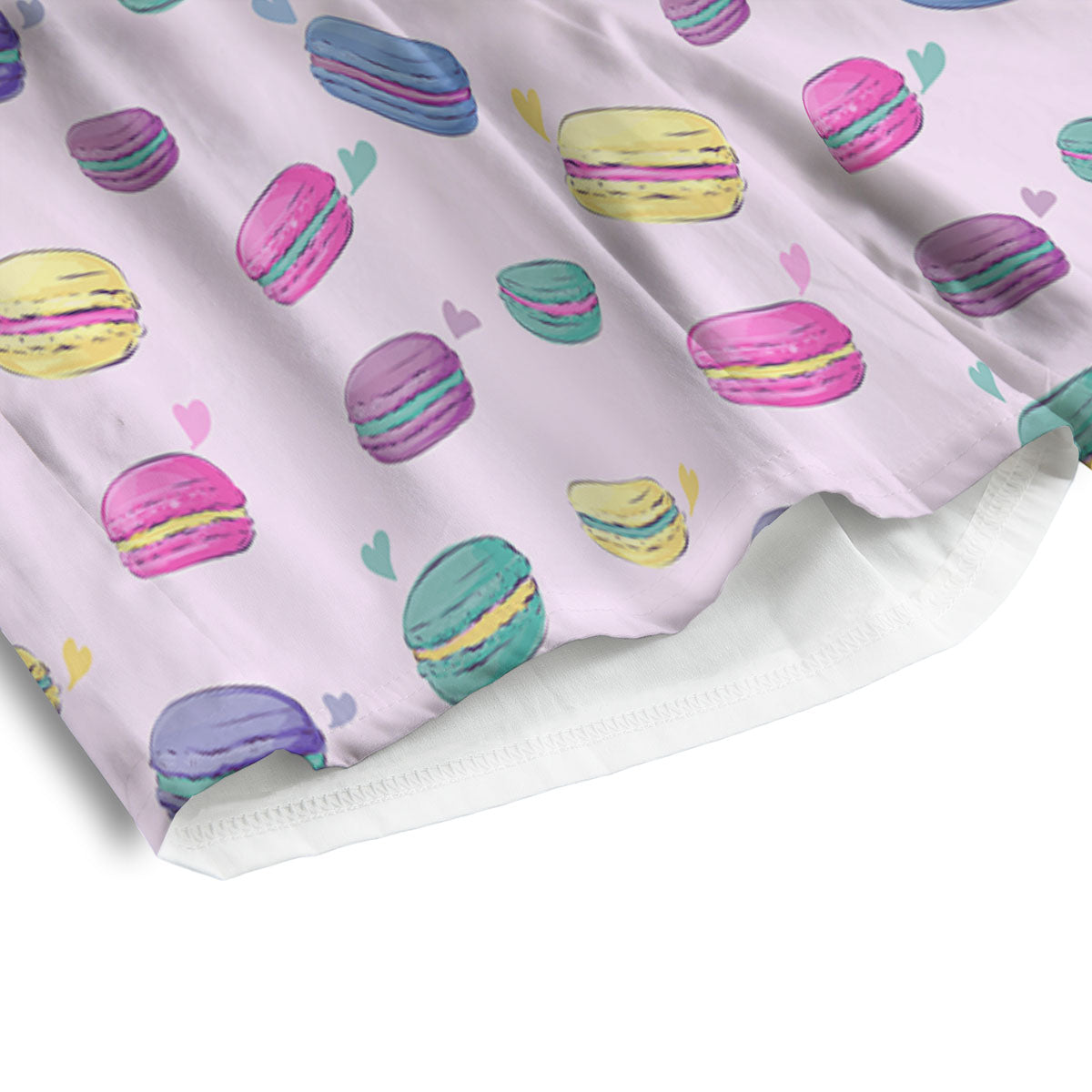 Macaron Print Pattern Men's Athletic Shorts-grizzshop