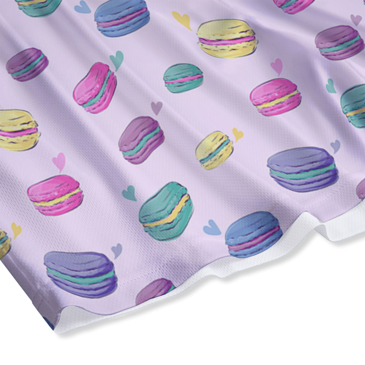 Macaron Print Pattern Mesh Shorts