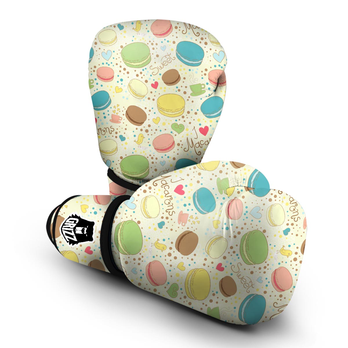 Macaron Sweet Pattern Print Boxing Gloves-grizzshop