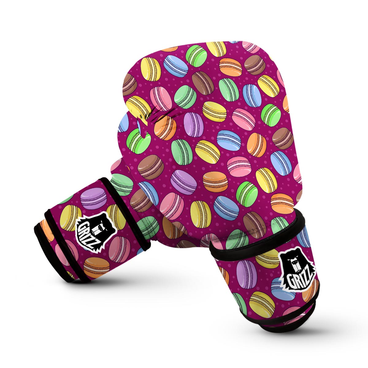 Macaron Sweet Print Pattern Boxing Gloves-grizzshop