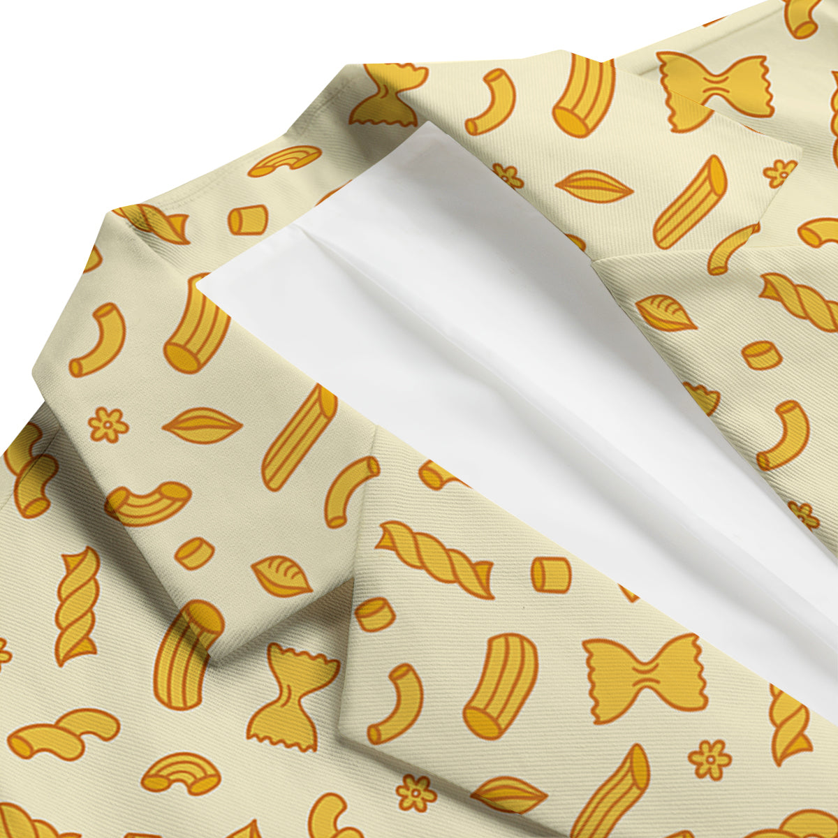 Macaroni Beige Print Pattern Men's Blazer-grizzshop