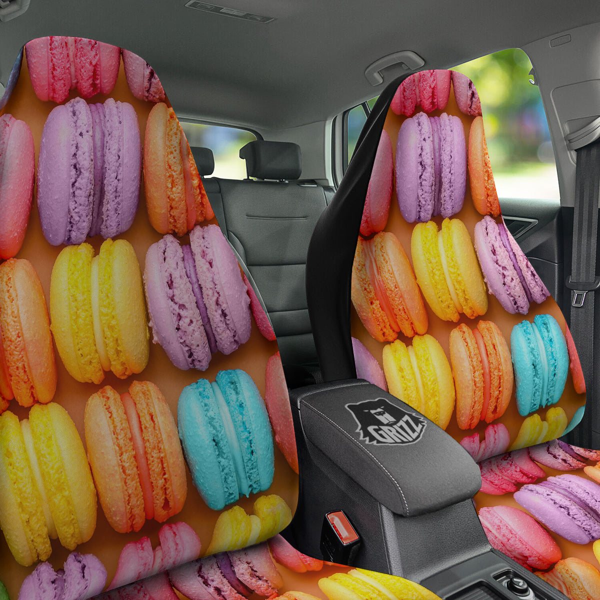 Macarons Colorful Print Car Seat Covers-grizzshop