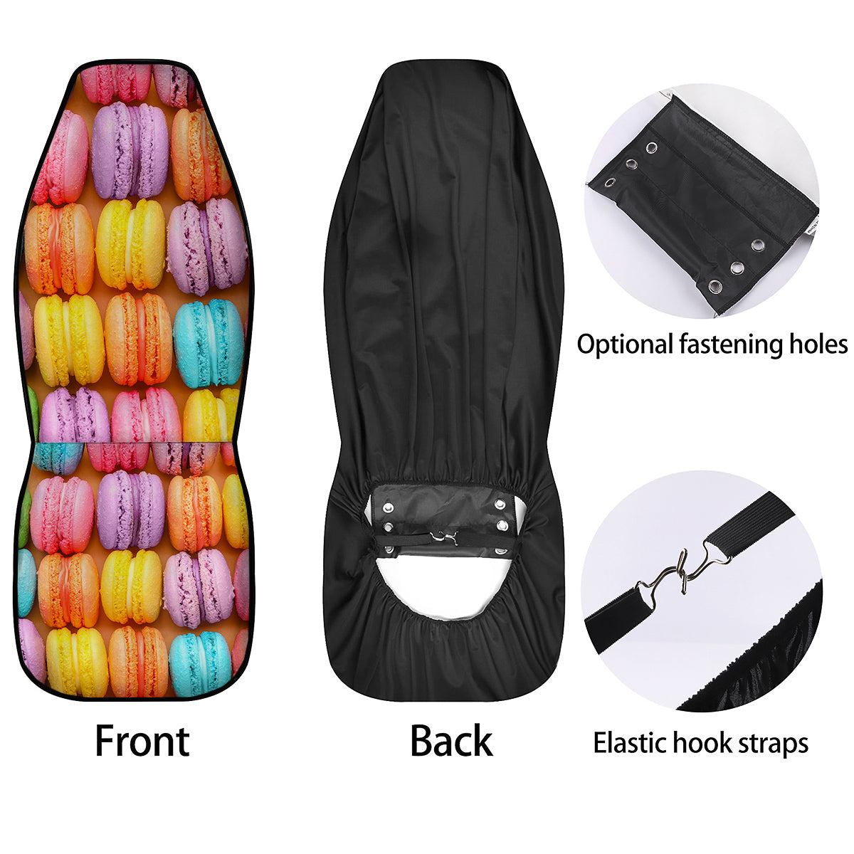 Macarons Colorful Print Car Seat Covers-grizzshop