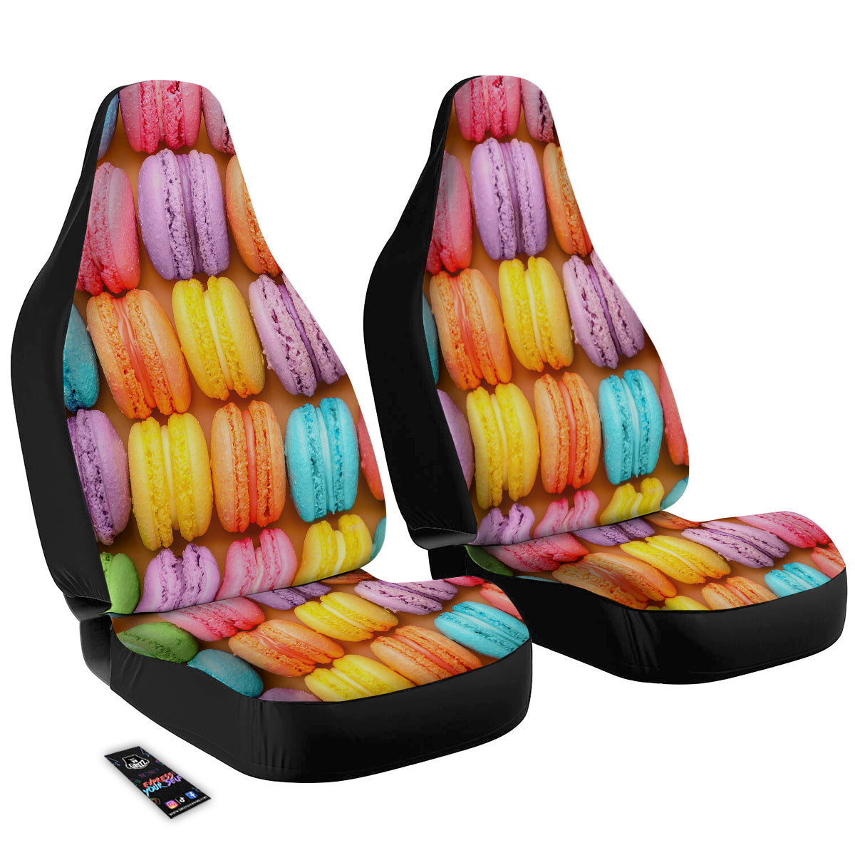 Macarons Colorful Print Car Seat Covers-grizzshop