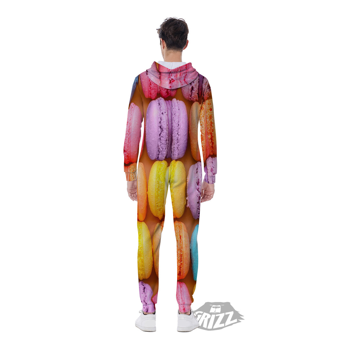 Macarons Colorful Print Men's Jumpsuit-grizzshop