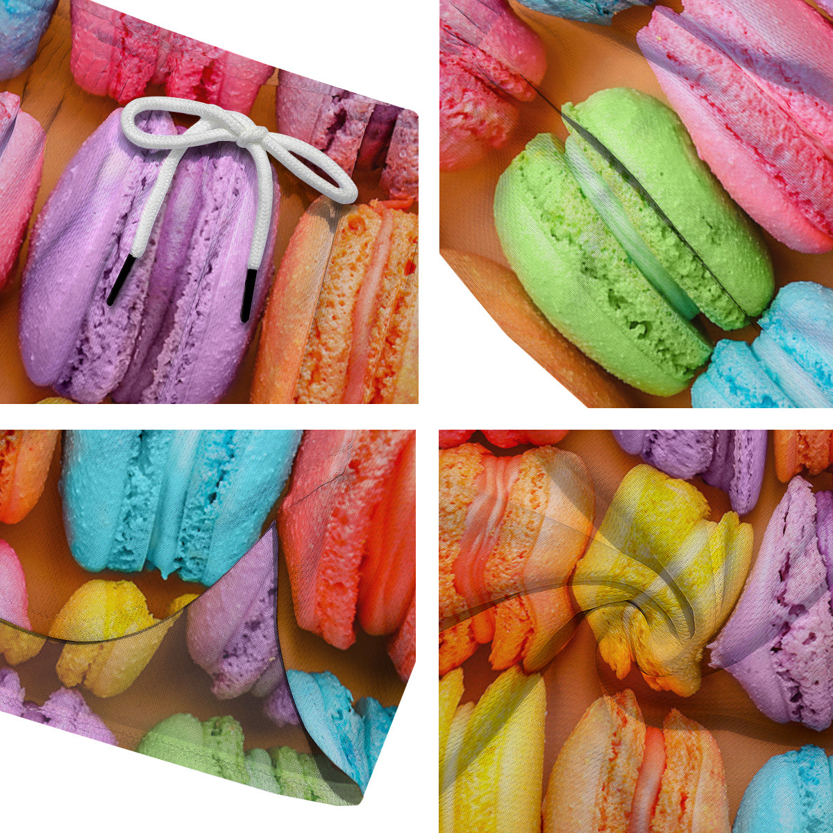 Macarons Colorful Print Men's Running Shorts-grizzshop