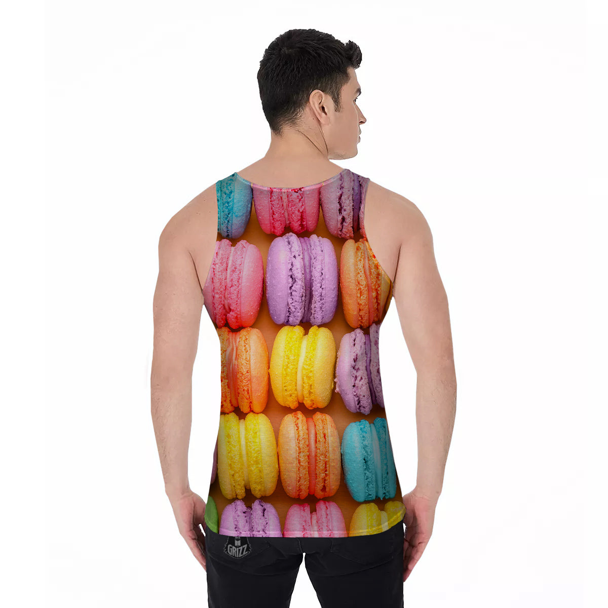 Macarons Colorful Print Men's Tank Top-grizzshop