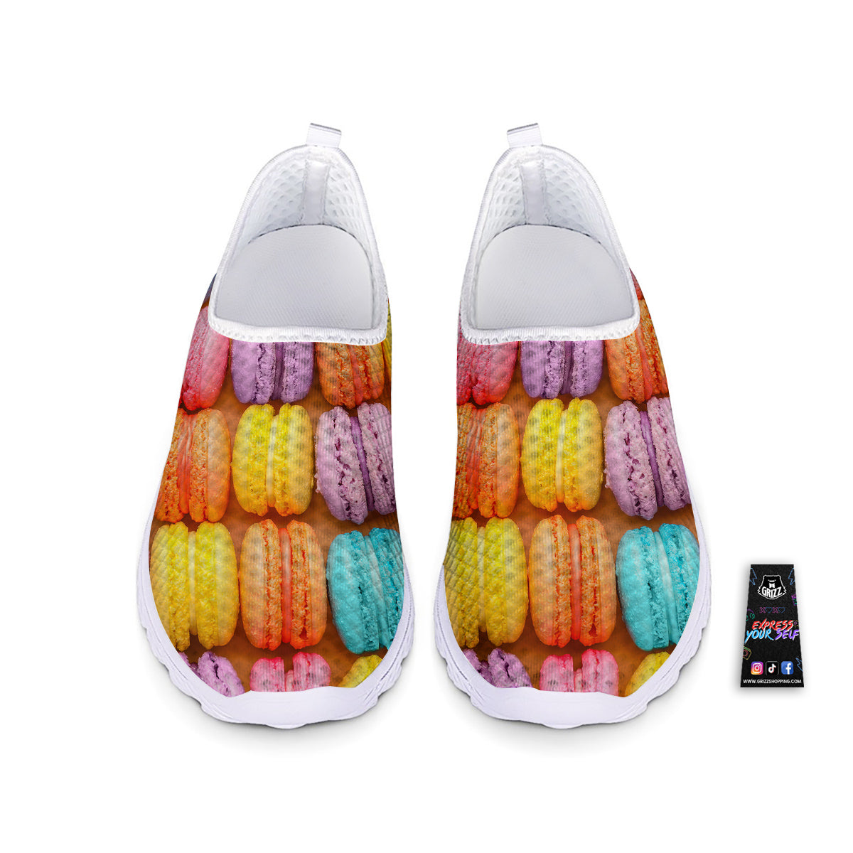 Macarons Colorful Print Nurse Shoes-grizzshop