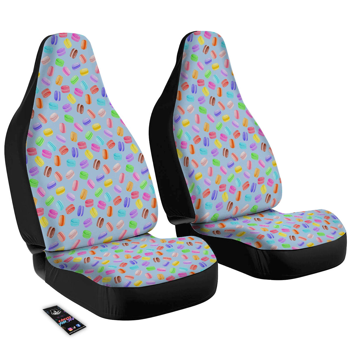 Macarons Colorful Print Pattern Car Seat Covers-grizzshop