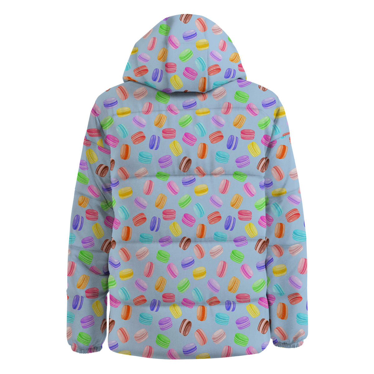 Macarons Colorful Print Pattern Down Jacket-grizzshop