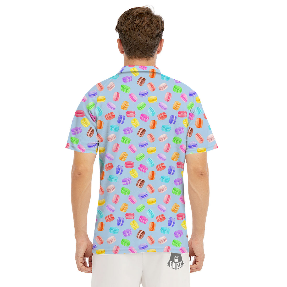 Macarons Colorful Print Pattern Men's Golf Shirts-grizzshop