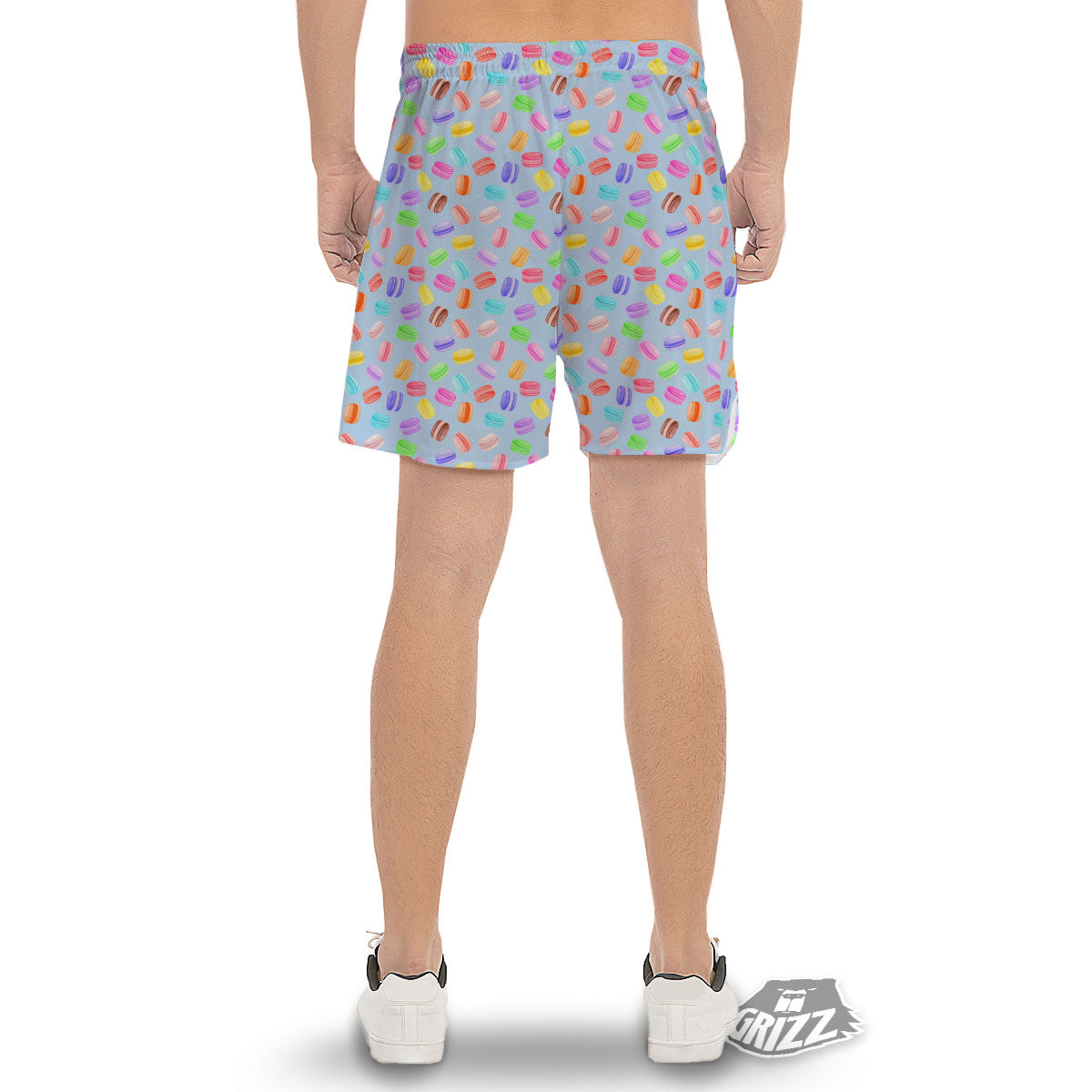 Macarons Colorful Print Pattern Men's Gym Shorts-grizzshop