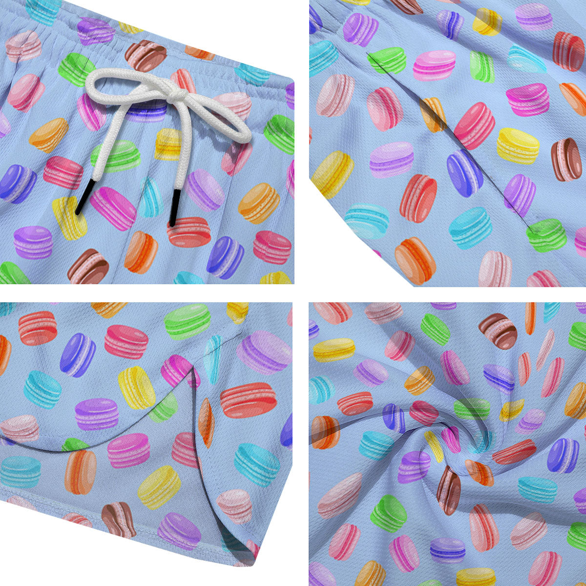 Macarons Colorful Print Pattern Men's Running Shorts-grizzshop