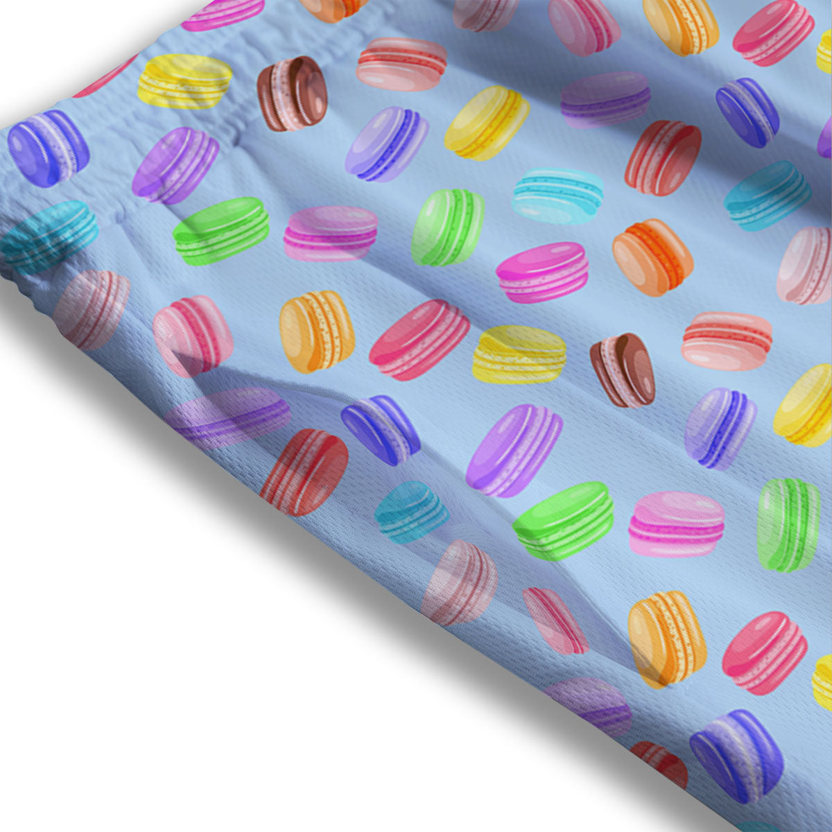 Macarons Colorful Print Pattern Mesh Shorts-grizzshop