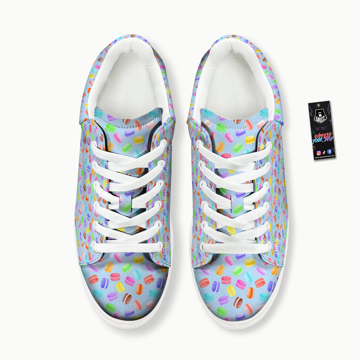 Macarons Colorful Print Pattern Platform Shoes-grizzshop