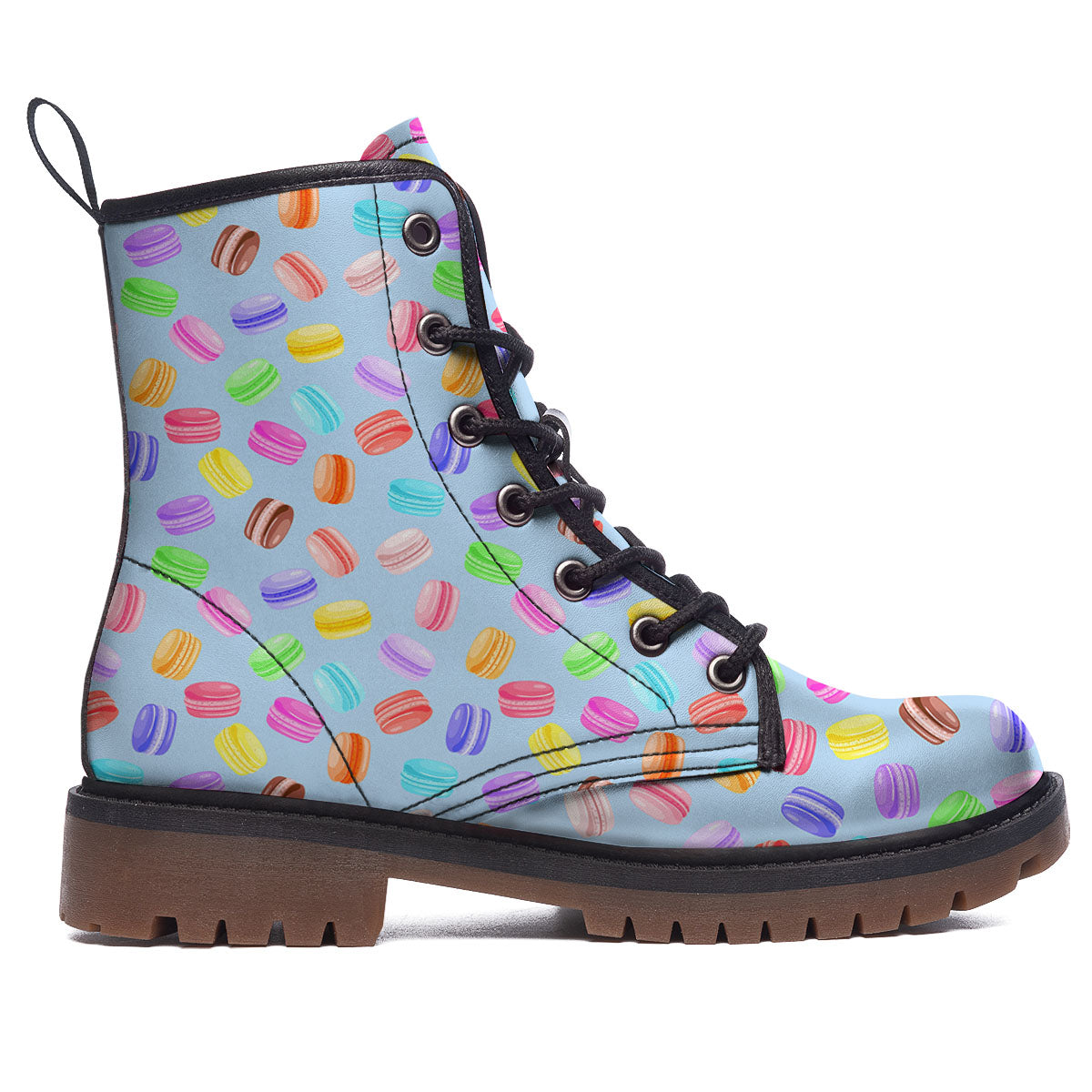 Macarons Colorful Print Pattern Work Boots-grizzshop