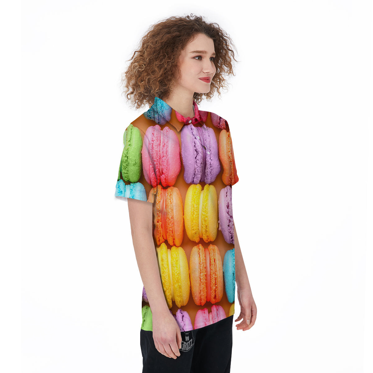 Macarons Colorful Print Women's Golf Shirts-grizzshop