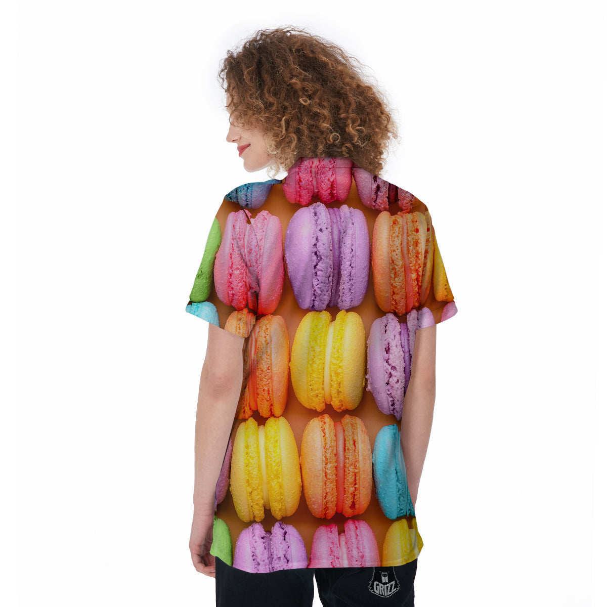 Macarons Colorful Print Women's Golf Shirts-grizzshop