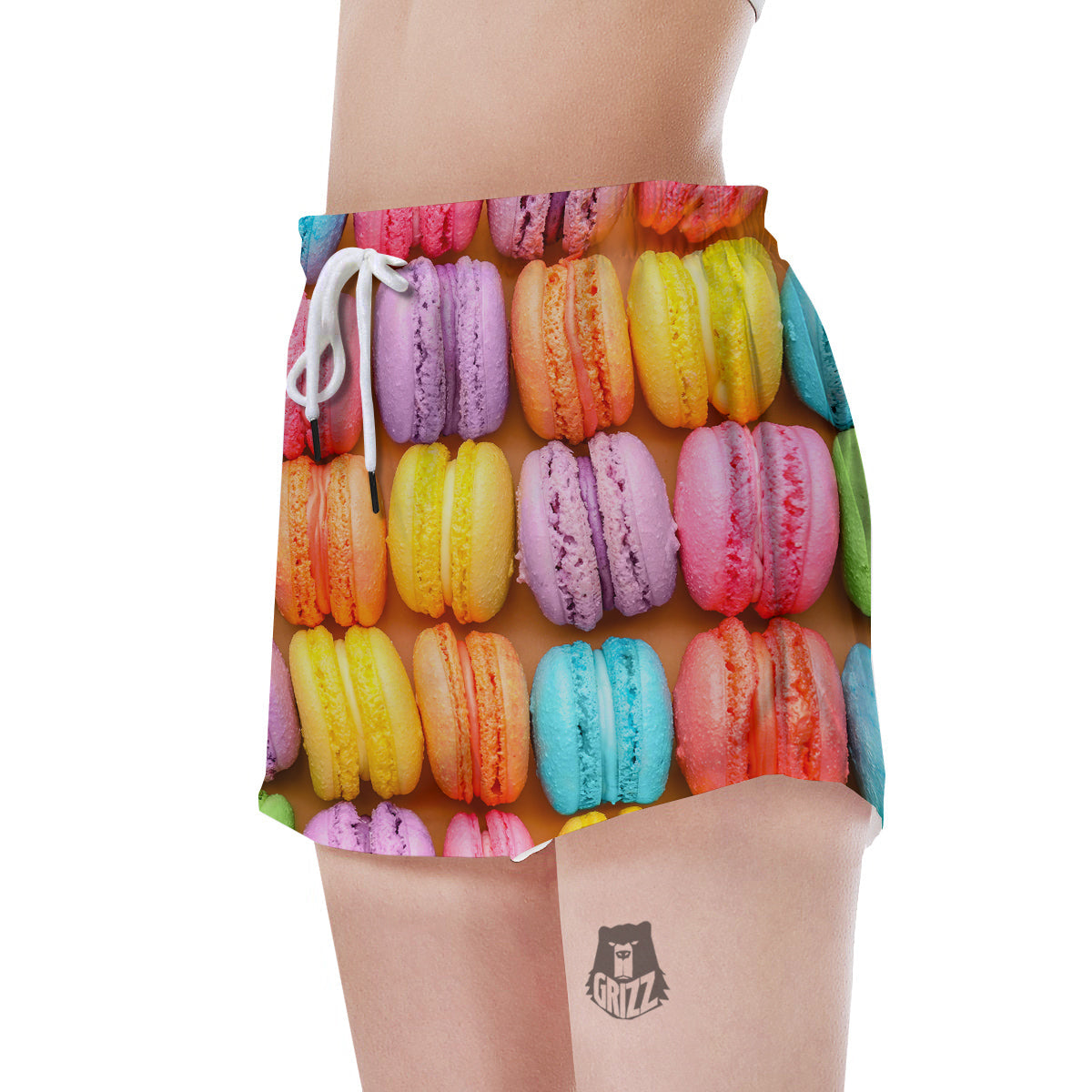 Macarons Colorful Print Women's Shorts-grizzshop
