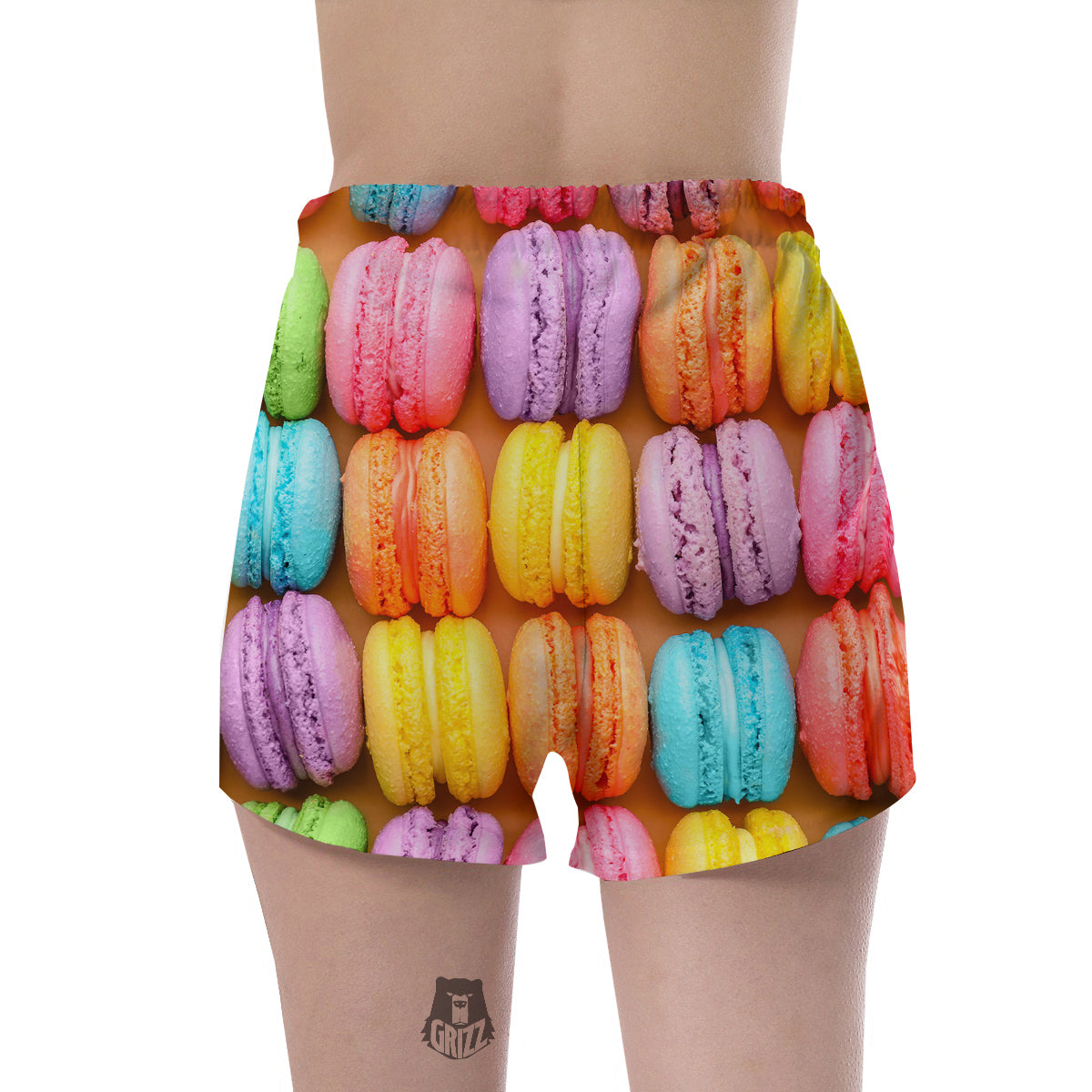 Macarons Colorful Print Women's Shorts-grizzshop