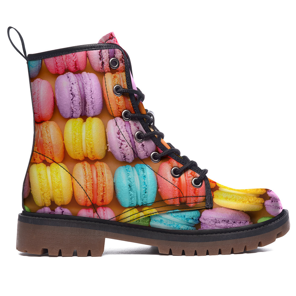 Macarons Colorful Print Work Boots-grizzshop