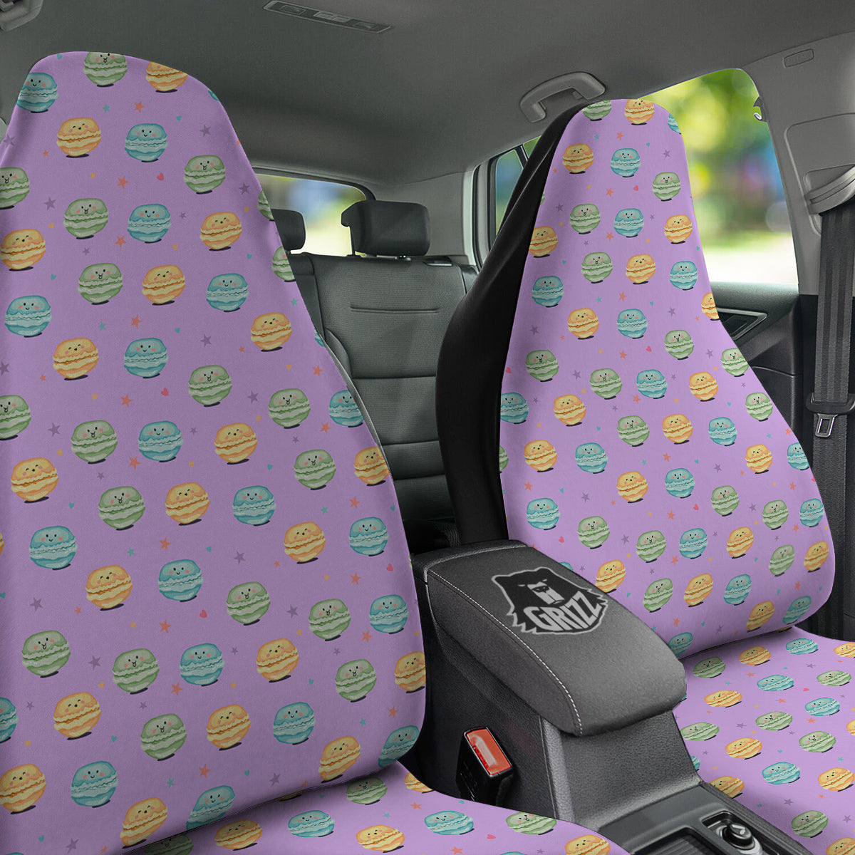 Macarons Cute Print Pattern Car Seat Covers-grizzshop