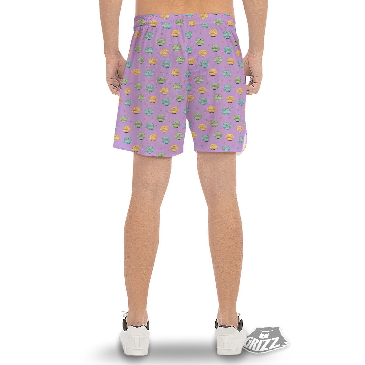Macarons Cute Print Pattern Men's Gym Shorts-grizzshop