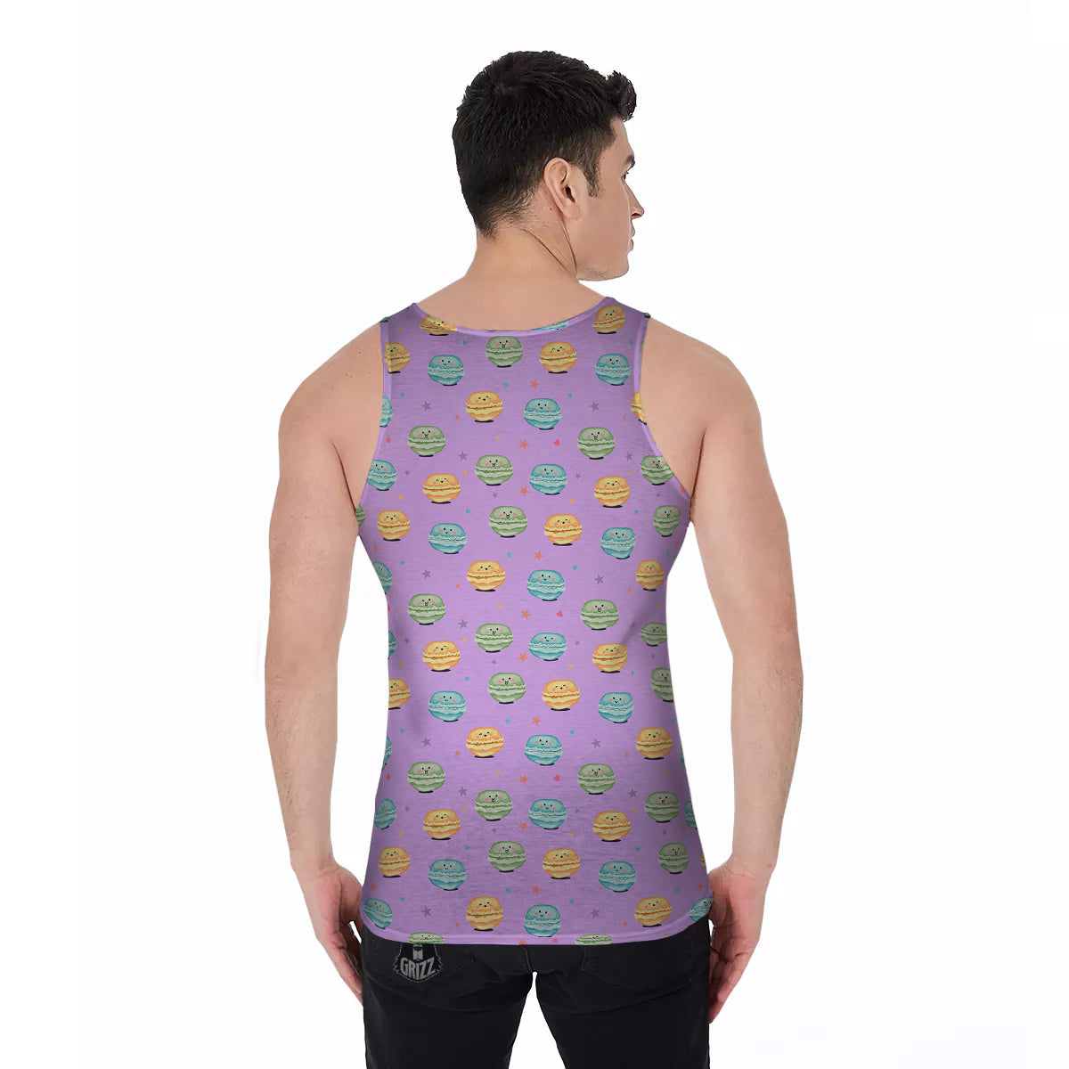Macarons Cute Print Pattern Men's Tank Top-grizzshop