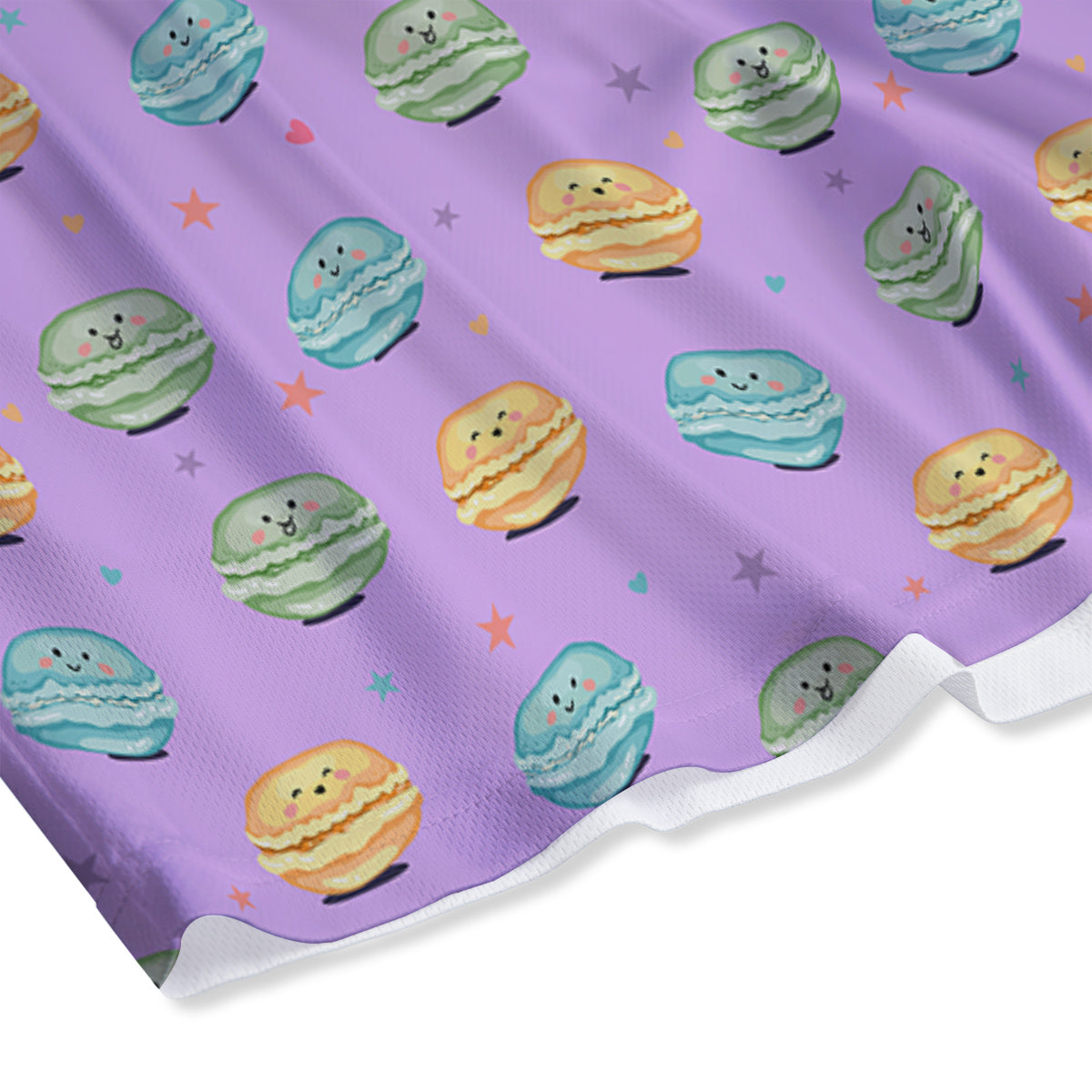 Macarons Cute Print Pattern Mesh Shorts