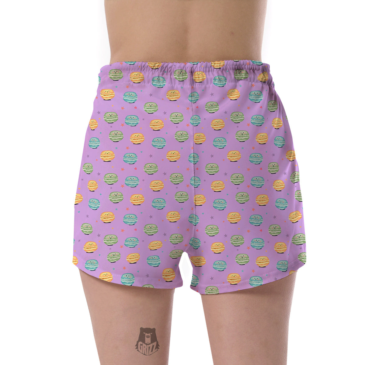 Macarons Cute Print Pattern Women's Shorts-grizzshop