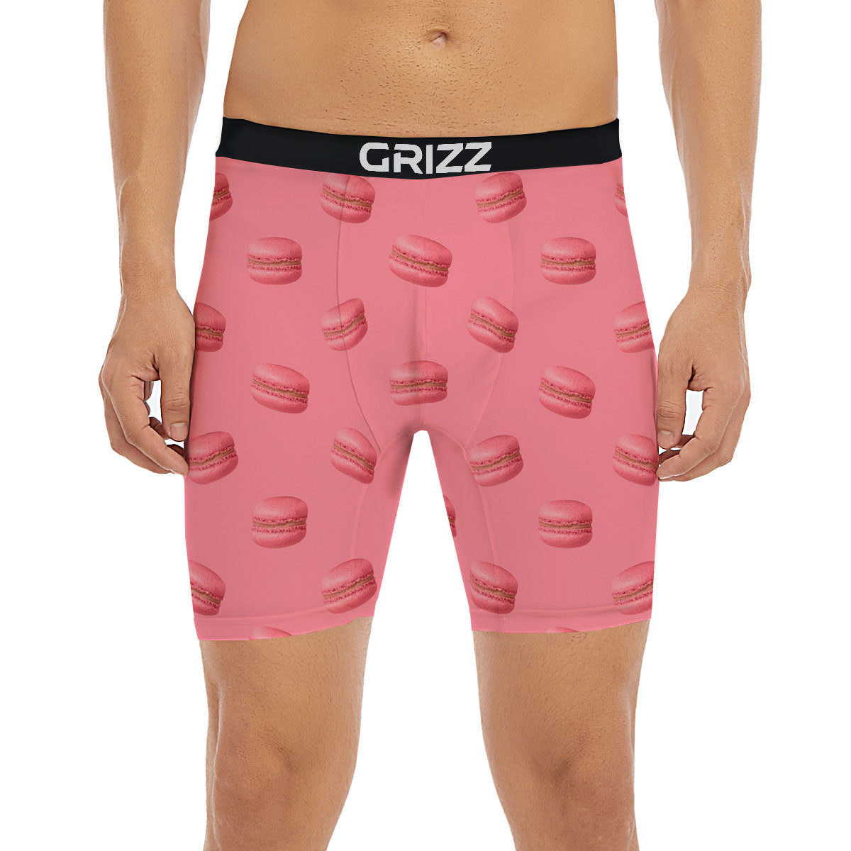 Macarons Pink Print Pattern Boxer Briefs-grizzshop