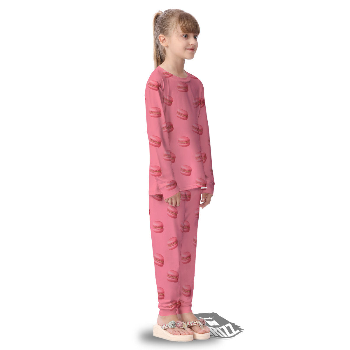 Macarons Pink Print Pattern Kid's Pajamas-grizzshop
