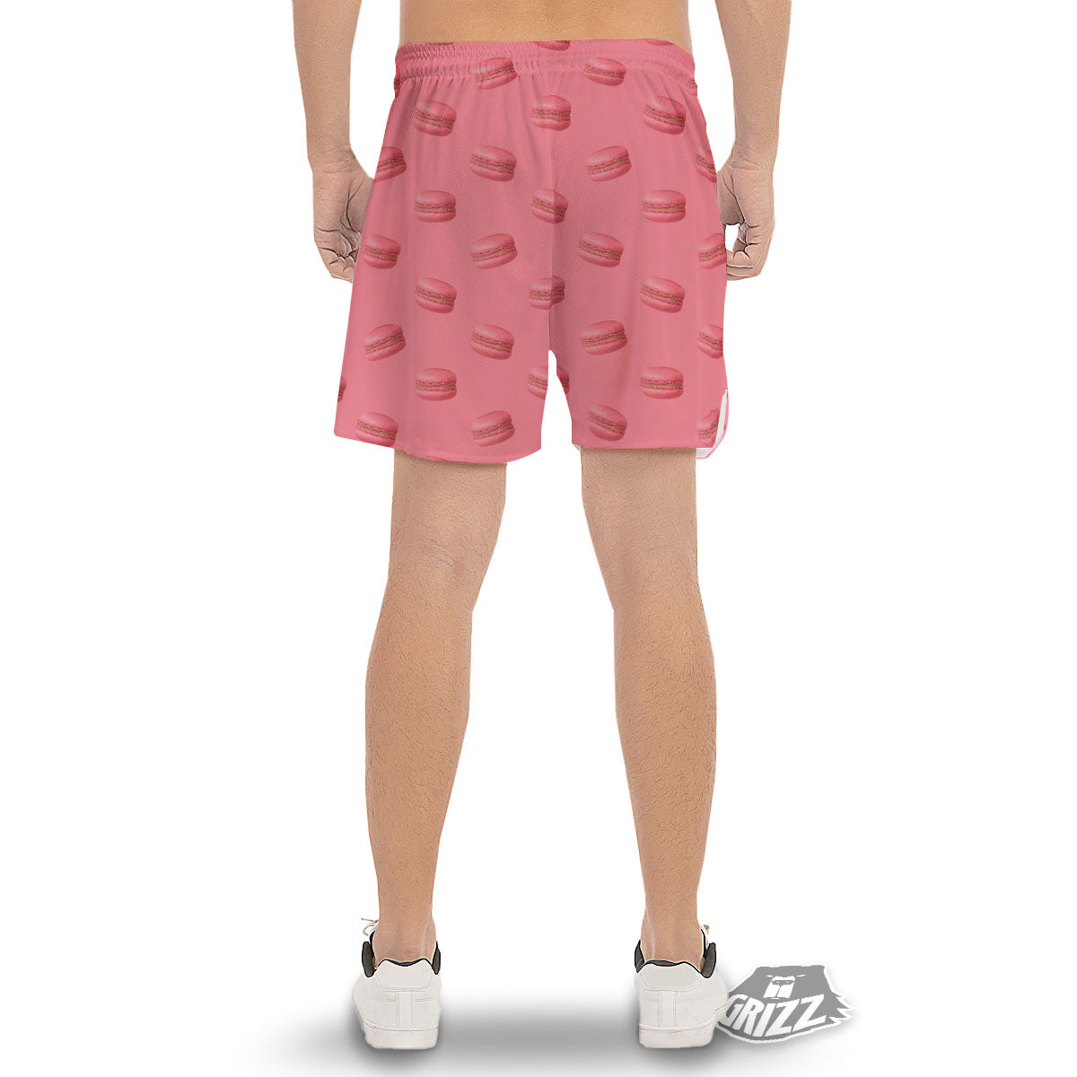 Macarons Pink Print Pattern Men's Gym Shorts-grizzshop