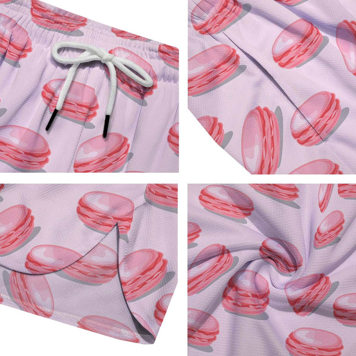 Macarons Sweet Print Pattern Men's Running Shorts-grizzshop