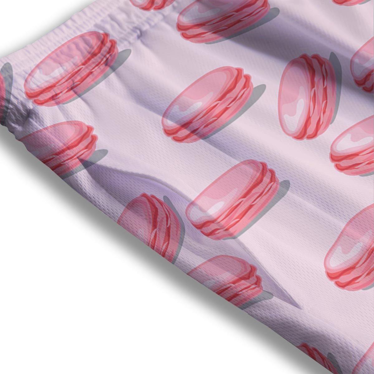 Macarons Sweet Print Pattern Mesh Shorts