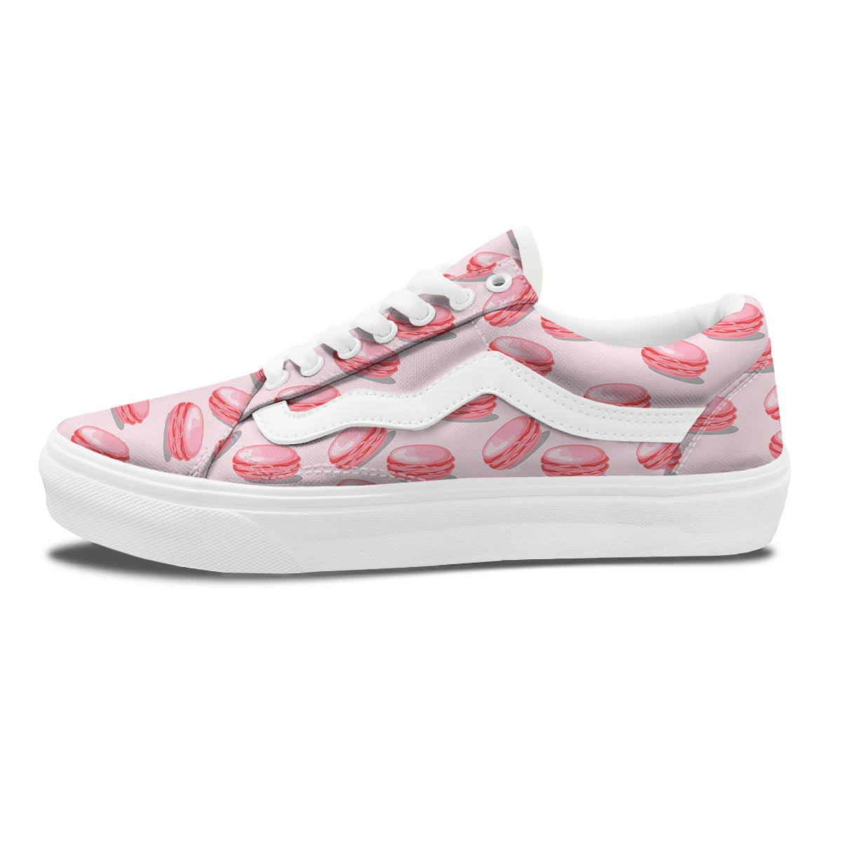Macarons Sweet Print Pattern Skate Shoes-grizzshop