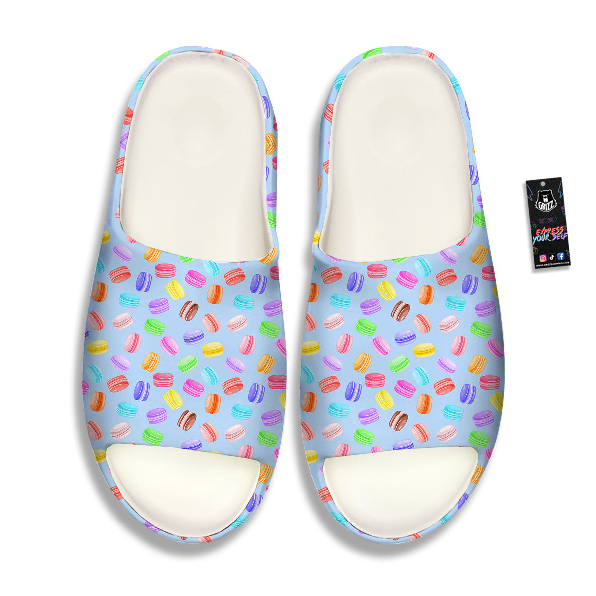 Macarons Colorful Print Pattern Sandals-grizzshop