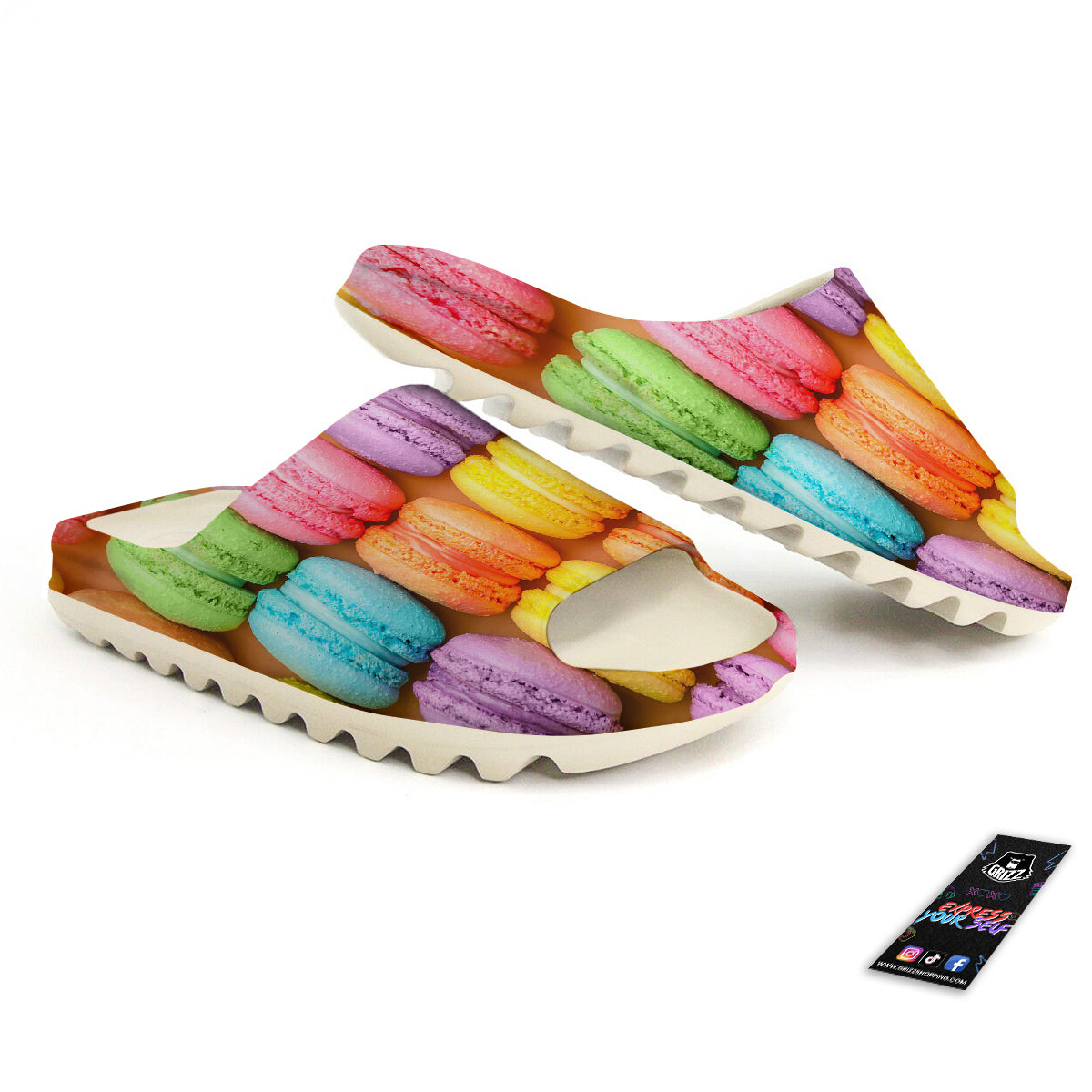Macarons Colorful Print Sandals-grizzshop