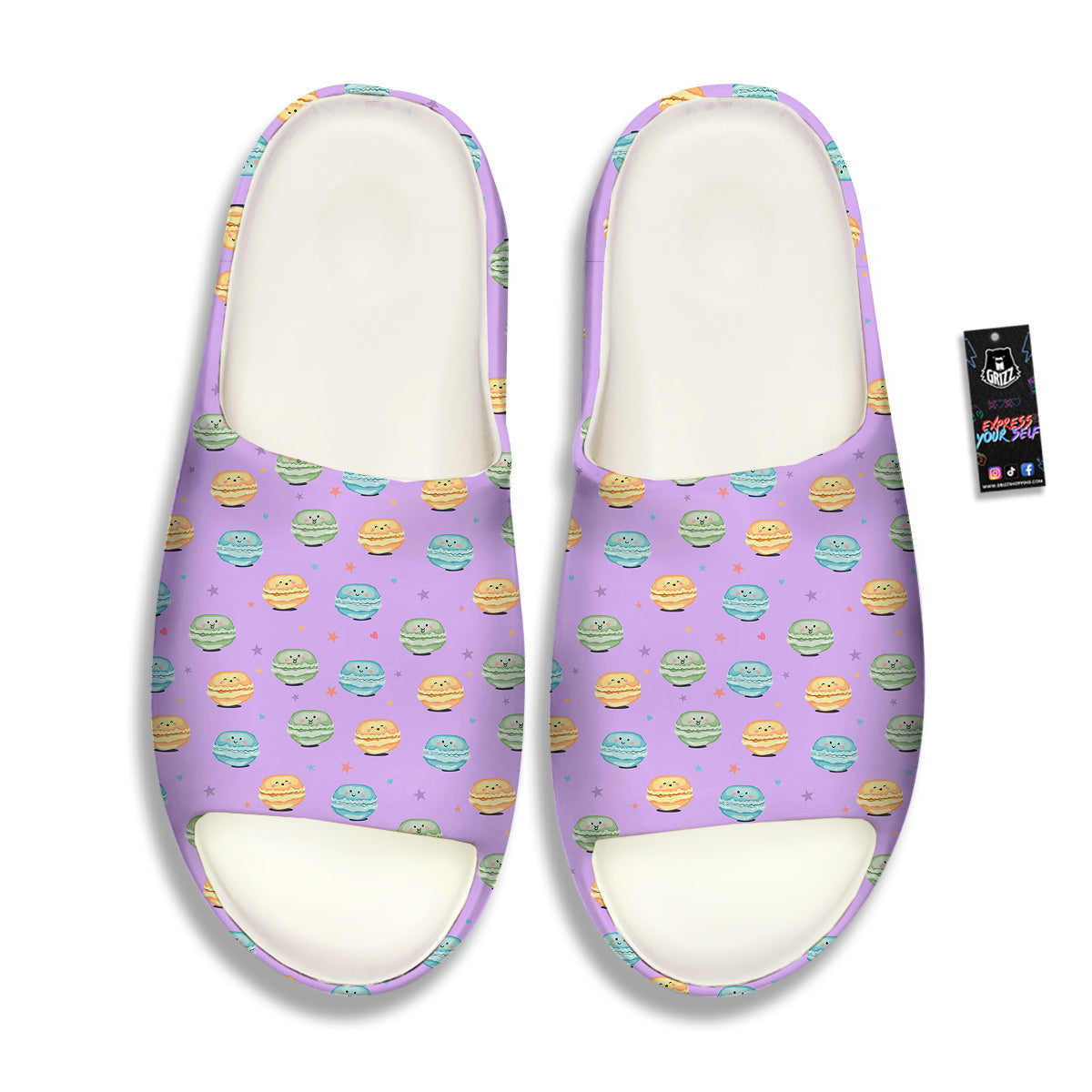 Macarons Cute Print Pattern Sandals-grizzshop