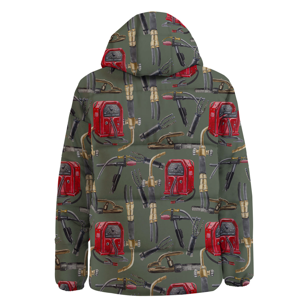 Machine Welding Print Pattern Down Jacket-grizzshop