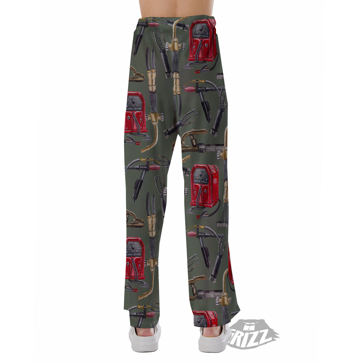 Machine Welding Print Pattern Pajama Pants-grizzshop