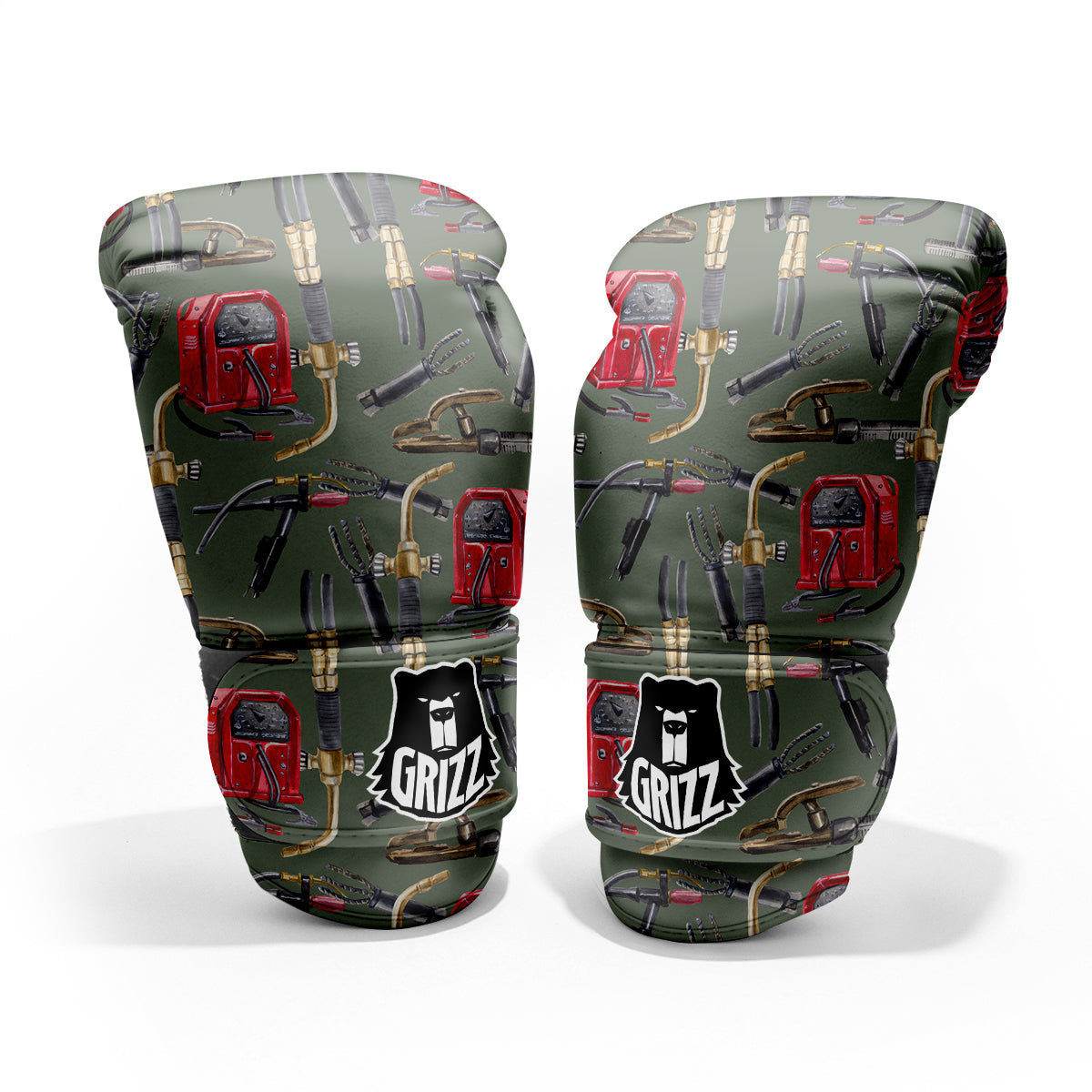 Machine Welding Print Pattern Sparring Gloves-grizzshop