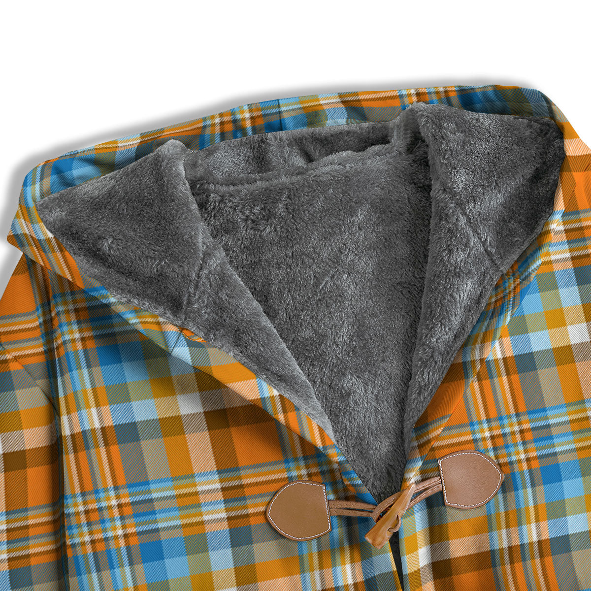 Madras Blue And Orange Print Pattern Men's Windbreaker Jacket-grizzshop