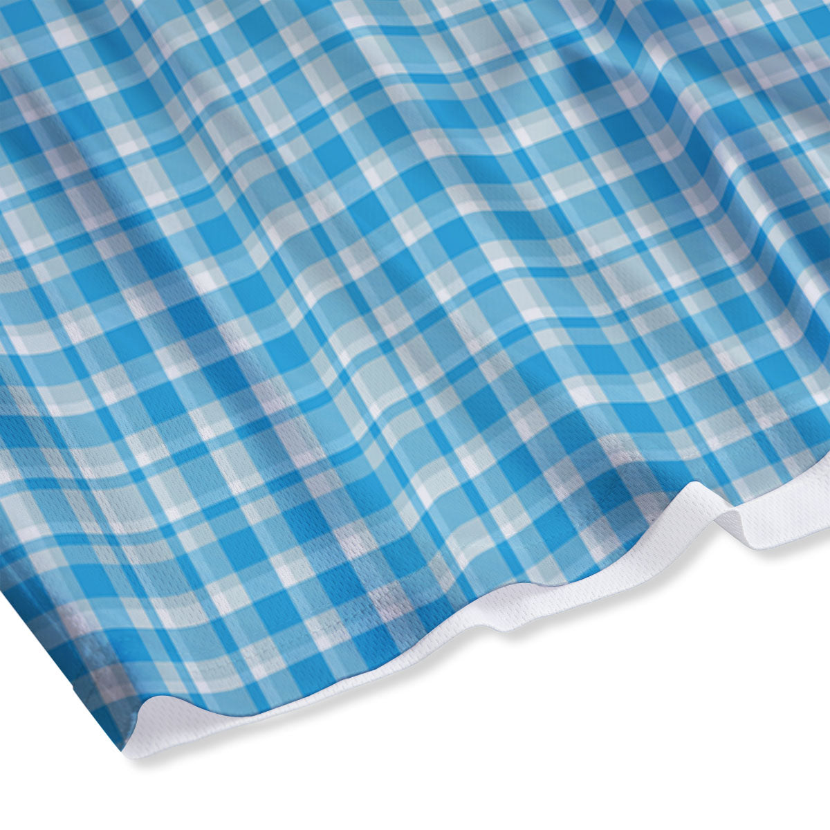 Madras Blue Print Pattern Mesh Shorts-grizzshop