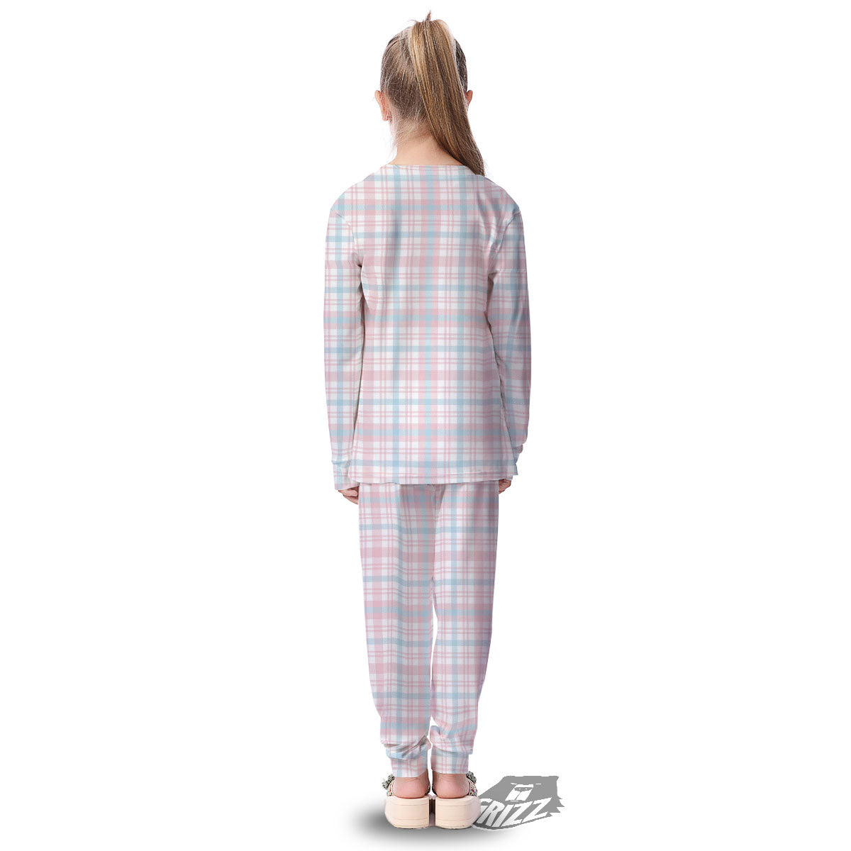 Madras Pastel Print Pattern Kid's Pajamas-grizzshop