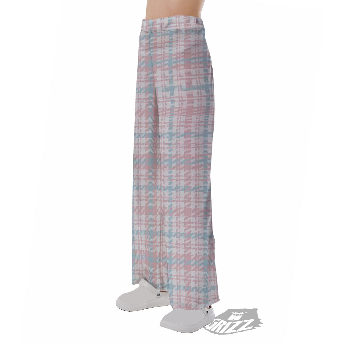 Madras Pastel Print Pattern Pajama Pants-grizzshop
